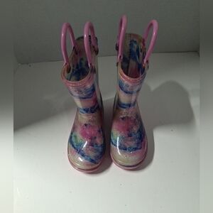 Galaxy Glitter Kids Rain Boots